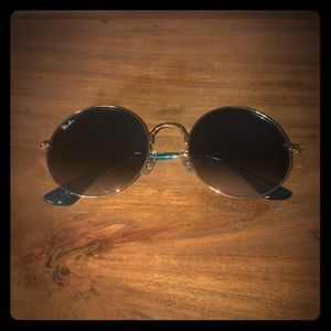 Ray Ban Retro style Ja-Jo round blue and gold lens